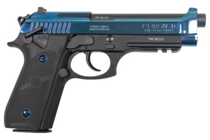 Taurus PT92 9mm Pistol with Polished PVD Slide and Hogue Grips