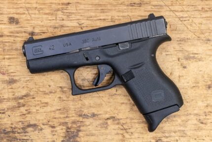Glock 42 380 ACP Police Trade-in Pistol with Pearce Grip Extension and Techna Belt Clip