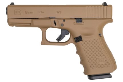 Glock 19 Gen4 9mm 15-Round Pistol with Dark Earth Cerakote Finish (Made in USA)