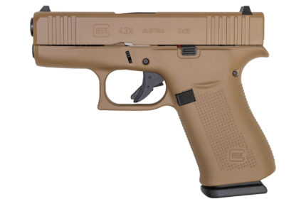 Glock 43x 9mm 10-Round Pistol with Dark Earth Cerakote Finish
