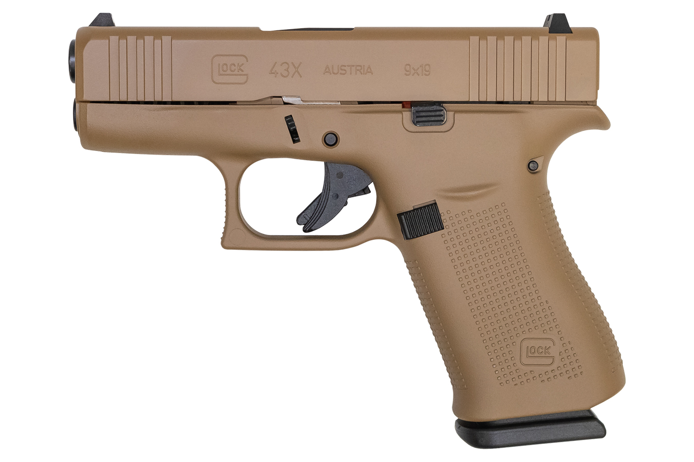 83149-default-l Glock 43x 9mm 10-Round Pistol with Dark Earth Cerakote Finish