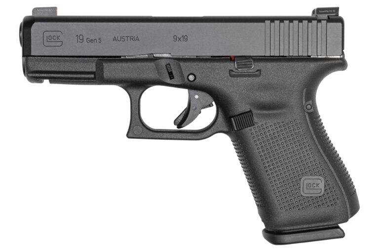 Glock 19 Gen5 9mm Pistol with AmeriGlo Bold Night Sights