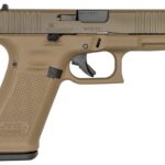 Glock 45 9mm Pistol with Front Slide Serrations, FDE Frame and Patriot Brown Slide Finish