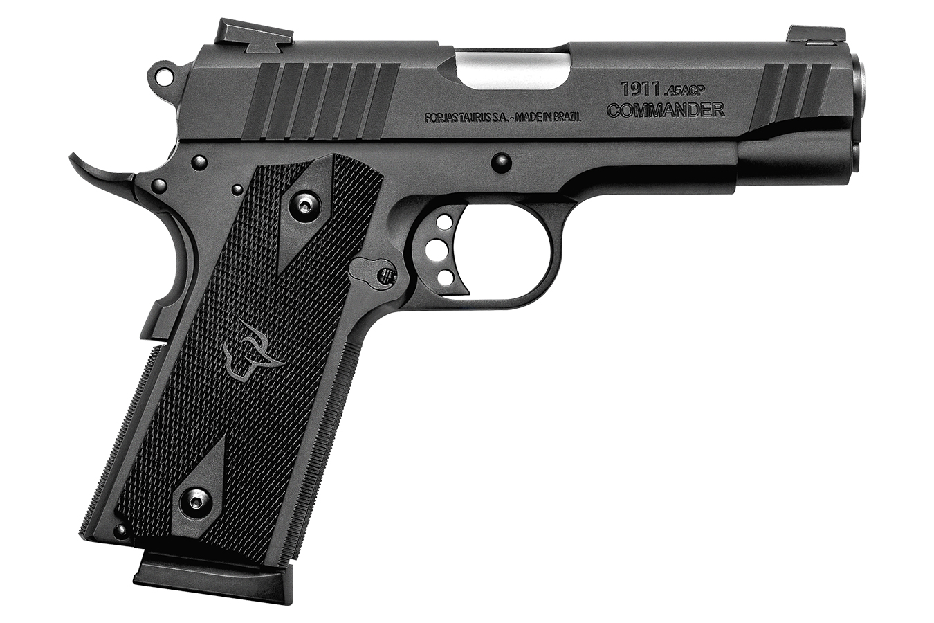 88409-default-l Taurus 1911 Commander 45 ACP Semi-Auto Pistol with Matte Black Finish