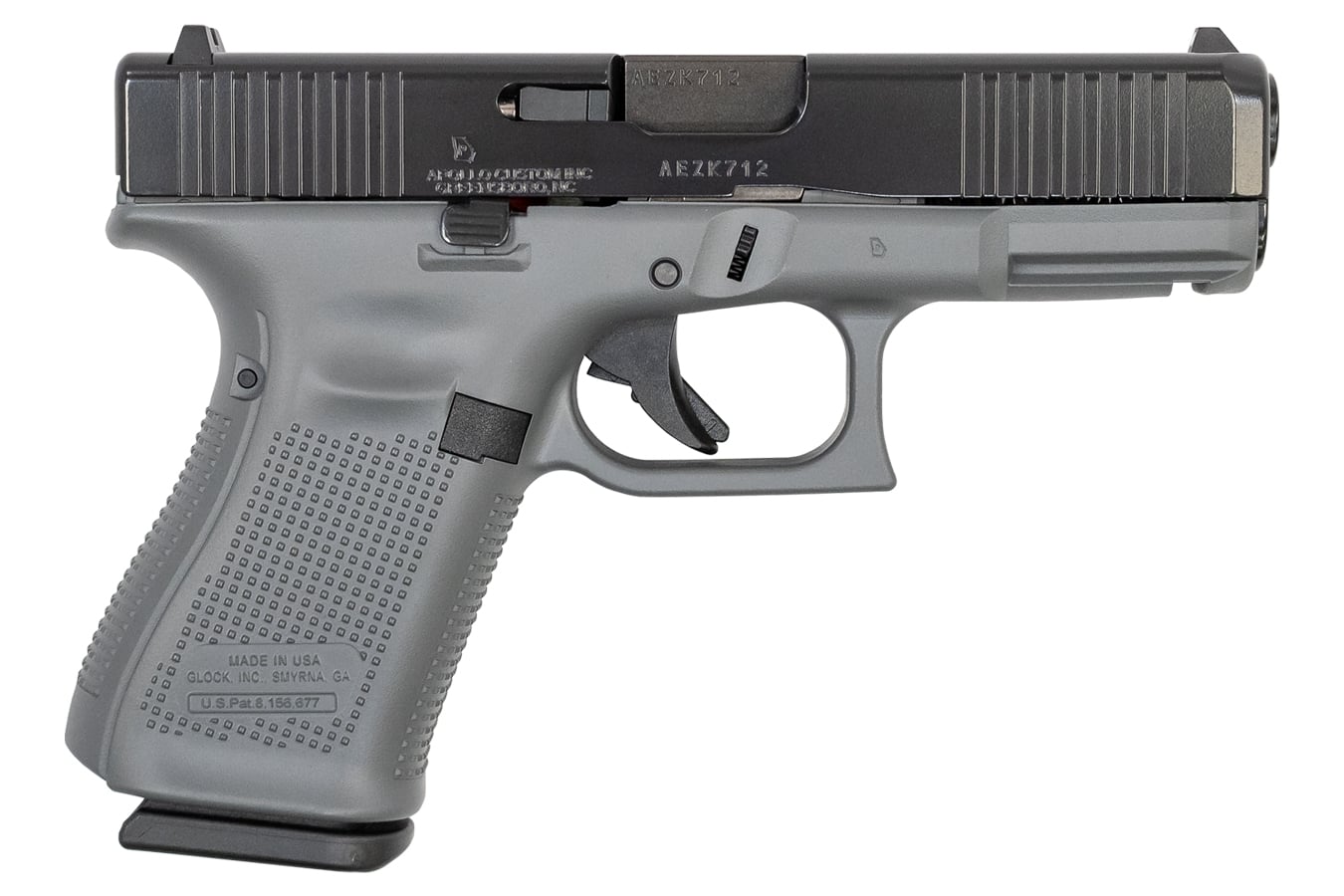 88491-default-l Glock 19 Gen5 9mm Pistol with Cerakote Concrete Frame and Black Slide