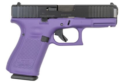 Glock 19 Gen5 9mm 15-Round Pistol with Cerakote Purple Frame and Black Slide
