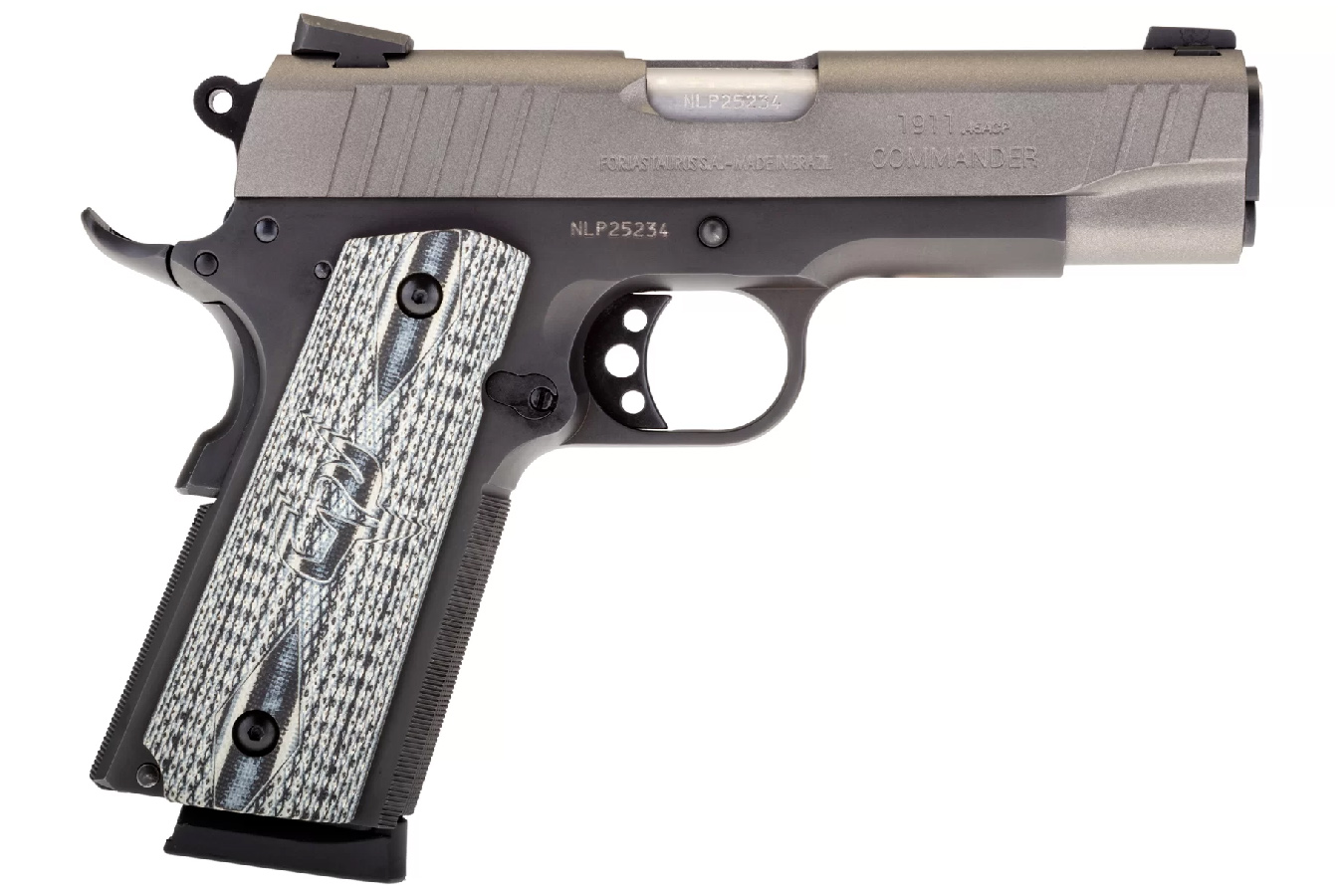 89694-default-l Taurus 1911 Commander 45 ACP Pistol with Tungsten Gray Cerakote Finish and VZ Grips