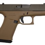 Glock 43x 9mm Pistol with Cerakote Dark Earth Frame and Patriot Brown Slide