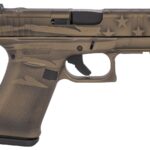 Glock 43X MOS 9mm Pistol with Coyote Battle Worn Flag Cerakote Finish