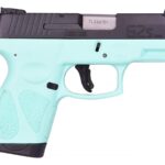 Taurus G2s 9mm Compact Pistol with Black Slide and Cyan Polymer Frame