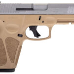 Taurus G3 9mm Striker-Fired Pistol with Tan Frame and Matte Stainless Slide
