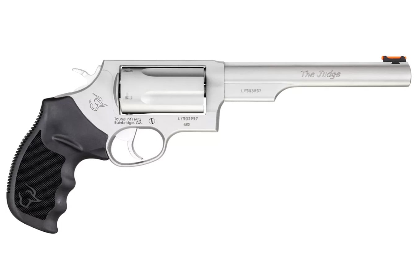 129187-default-l Taurus Judge 45 Colt / 410 Gauge Matte Stainless Revolver with 6.5-inch Barrel