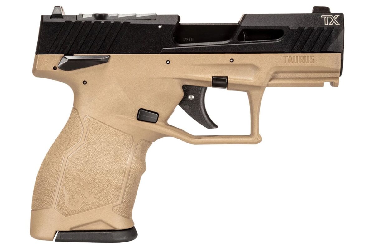 Taurus TX22 Compact 22LR Optic Ready Semi-Automatic Pistol with FDE Frame