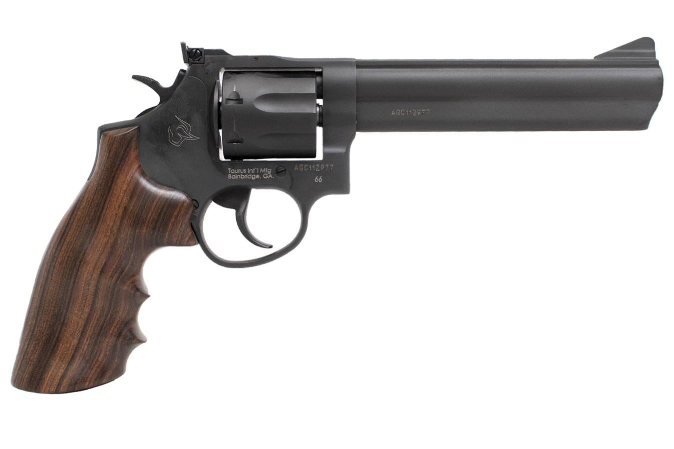 137761-default-l Taurus Model 66 357 Magnum Black Revolver with Smooth Hardwood Grips and 6-Inch Barrel