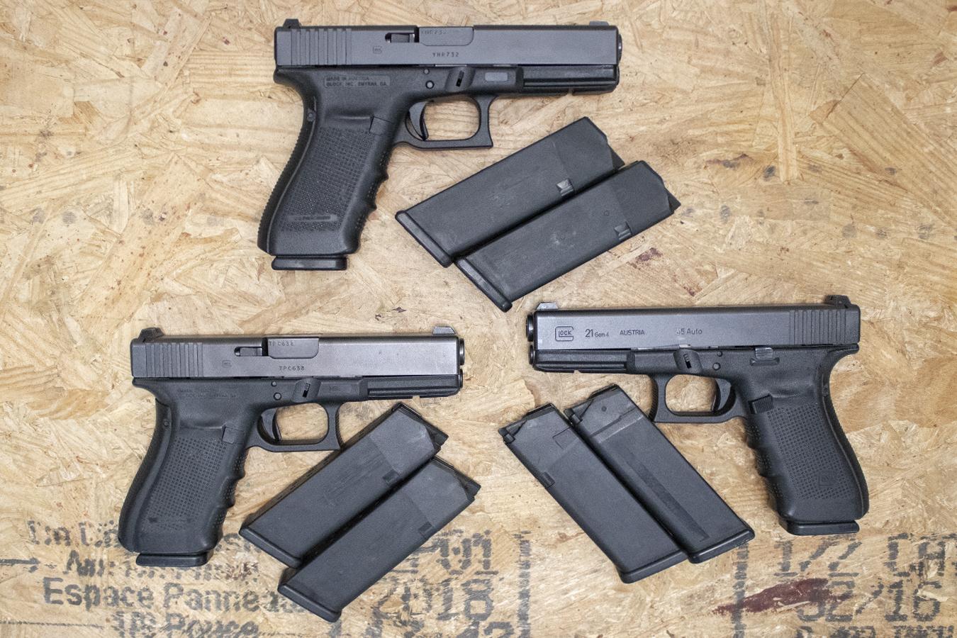 138607-default-l Glock 21 Gen4 45ACP Police Trade-In Pistols with Three Magazines