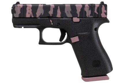 Glock 43X MOS 9mm Pistol with Pink Tiger Slide