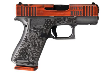 Glock 43X MOS 9mm Pistol with Motorcycle Live to Ride Finish