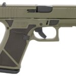 Glock 43x 9mm Pistol with OD Green Finish and Black Diamond Stippled Grips
