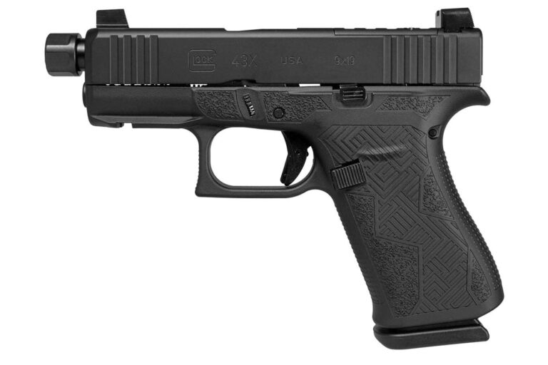 Glock 43x MOS Shark Coast Blackout 2 9mm Semi-Auto Pistol with Threaded Barrel