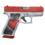 Glock 43X MOS 9mm Optic Ready Semi-Auto Pistol with Glitter Gunz Queen of Hearts Finish