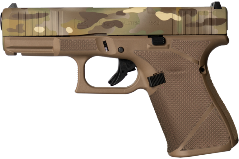 Glock 19 MOS Gen5 9mm Compact Pistol with FDE Camo Finish