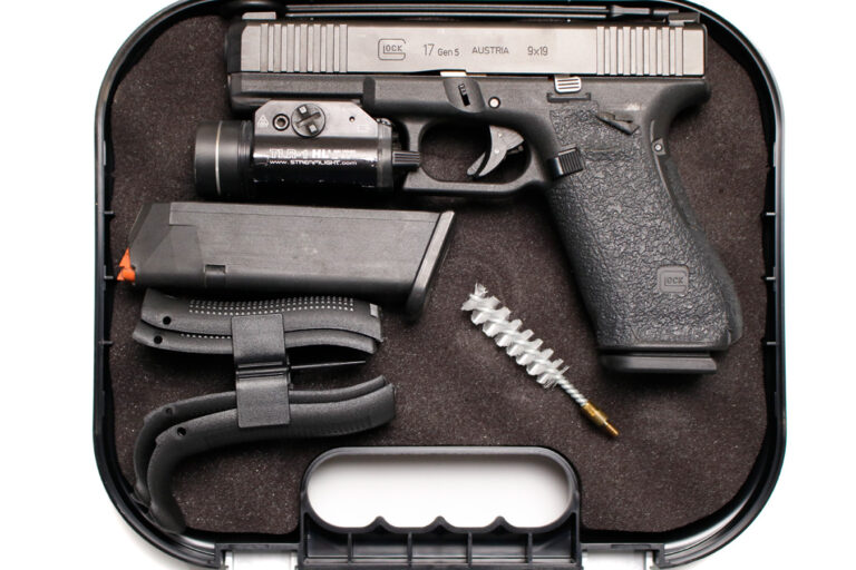 Glock 17 Gen 5 9mm Stippled Police Trade-In Pistols with Streamlight TLR-1 HL (Good Condition)
