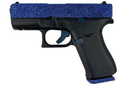 Glock 43x Slim Subcompact 9mm Pistol with Navy Blue Glitter Slide