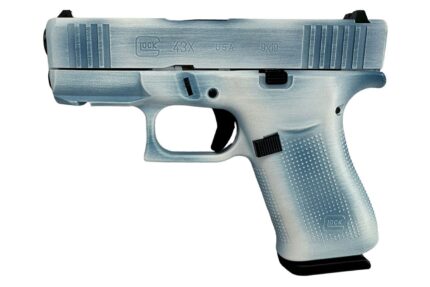 Glock 43X 9mm Pistol with Blue Denim Finish and 2-10 Round Magazines