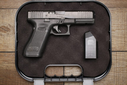 Glock 17 Gen 5 MOS 9mm Optic Ready Police Trade-In Pistols with Night Sights and Front Slide Serrations (Fair Condition)
