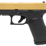 Glock 43X 9mm Pistol with Gold Slide and Black Frame