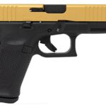Glock 19 Gen5 9mm Pistol with Gold Slide and Black Frame