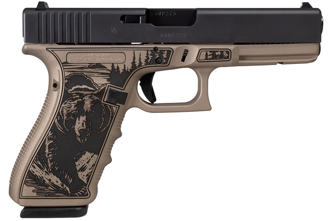 165706-default-l Glock 20 Gen4 10mm Pistol with Black Slide and Rose Gold Kodiak Polymer Frame with Pic Rail