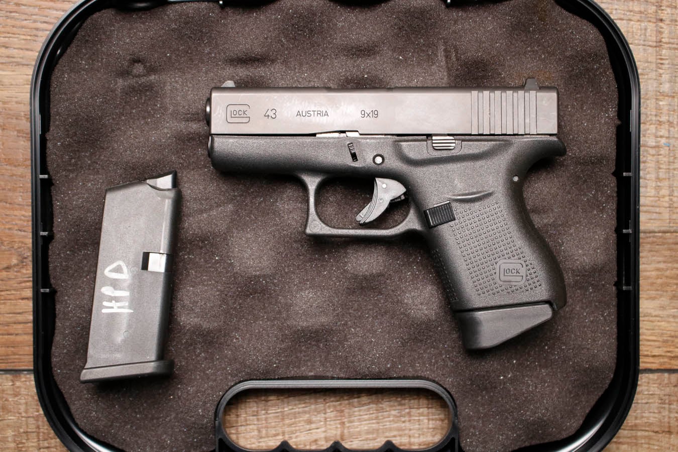 167070-default-l Glock 43 9mm Police Trade-In Pistol with Case and Tw Magazines
