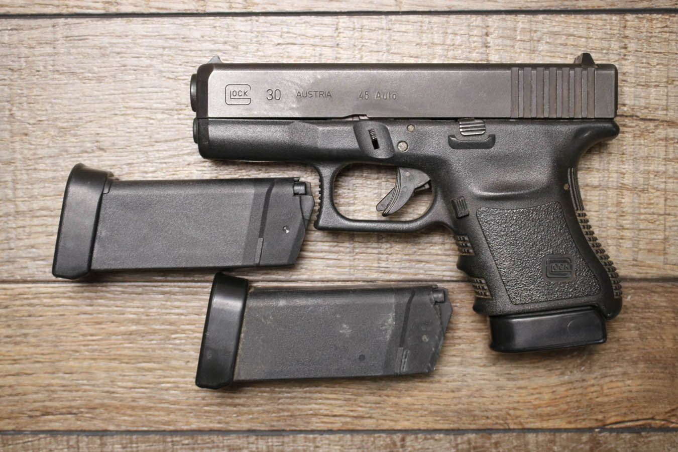 177401-default-l Glock 30 Gen 3 45 ACP Police Trade-In Pistol with Three Magazines