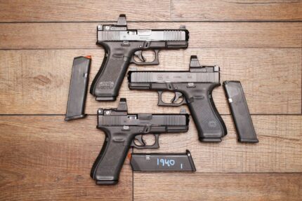 Glock 45 9mm Police Trade-In Pistol with Night Sights and Leupold Delta Point Pro Red Dot (Good Condition)