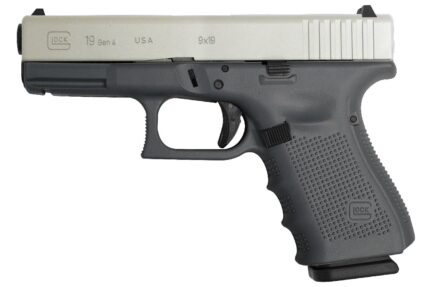 Glock 19 Gen4 9mm 15-Round Pistol with Battleship Gray Cerakote Frame