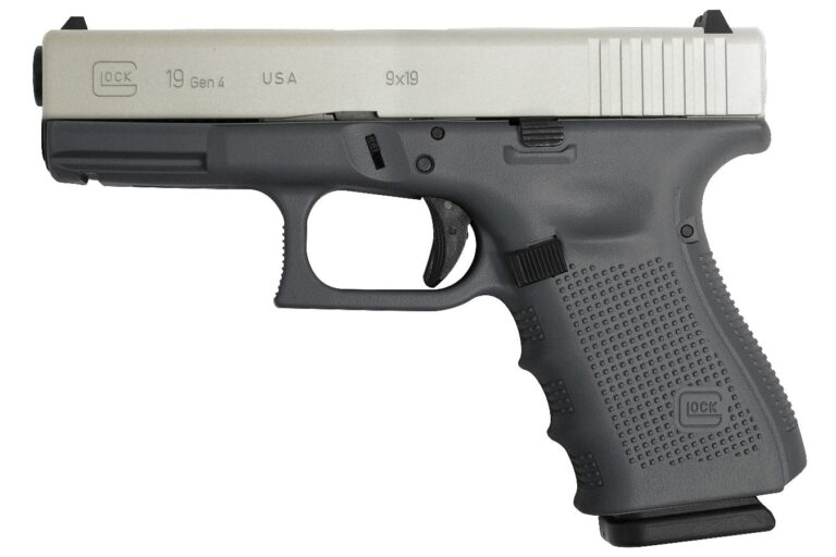 Glock 19 Gen4 9mm 15-Round Pistol with Battleship Gray Cerakote Frame
