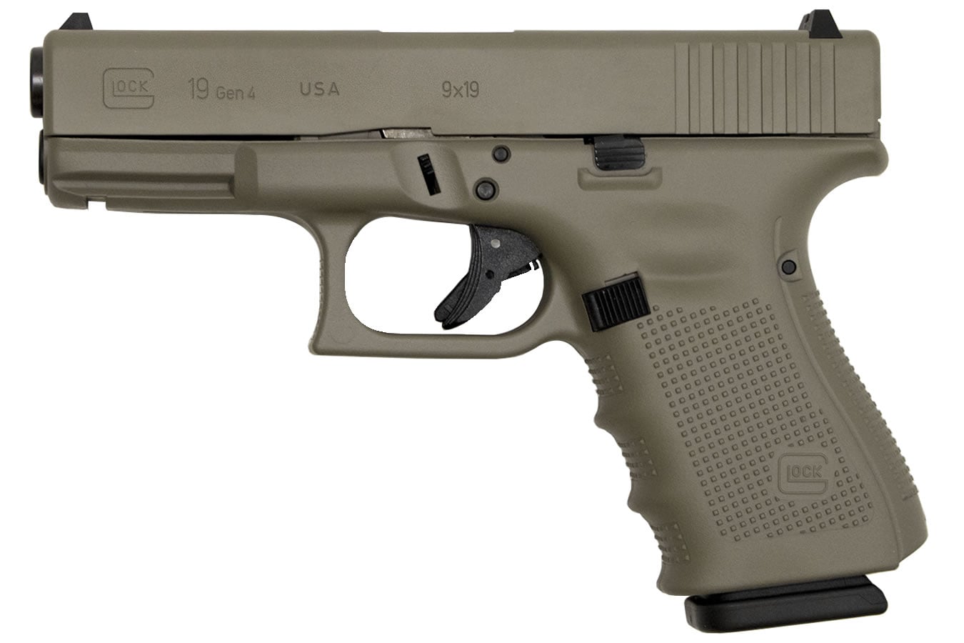46785-default-l Glock 19 Gen4 9mm 15-Round Pistol with Elite Earth Cerakote Finish