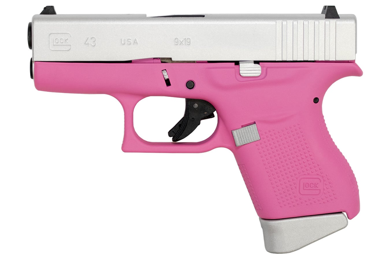 52227-default-l Glock 43 9mm Single-Stack Pistol with Cerakote Pink Frame and Aluminum Slide