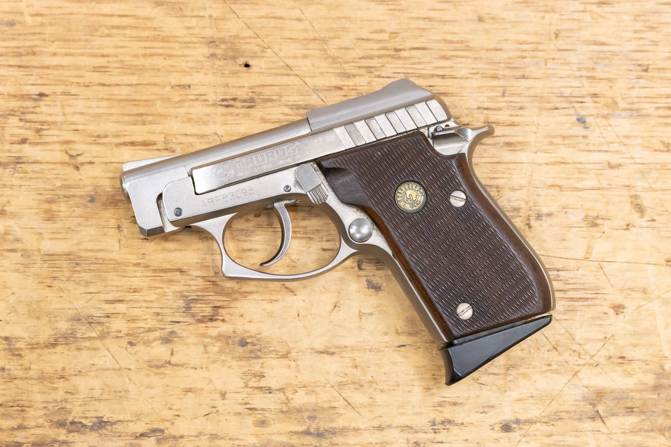 64180-default-l Taurus PT-22 22 LR Stainless 8-Round Used Trade-in Pistol with Wood Grips