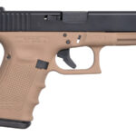 Glock 19 Gen4 9mm Pistol with Faded Dark Earth Frame and Black Slide