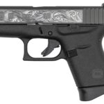 Glock 43 9mm Single Stack Pistol with Custom Engraved Slide (Made in the USA)