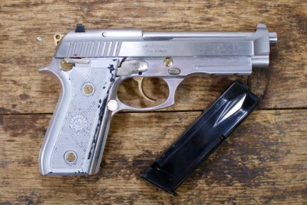 Taurus PT-92 AFS 9mm Police Trade-In Pistol with Gold Highlights and Accessory Rail