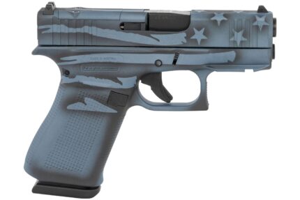 Glock G43X MOS 9mm Subcompact Pistol with Blue Titanium Flag Cerakote Finish