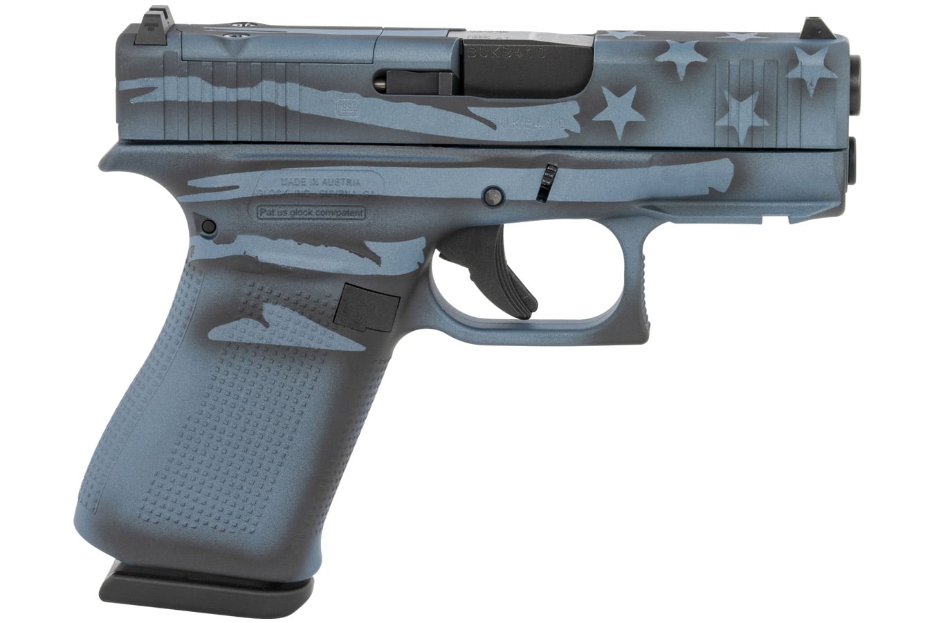 105113-default-l Glock G43X MOS 9mm Subcompact Pistol with Blue Titanium Flag Cerakote Finish