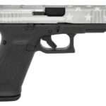 Glock G17 Gen5 9mm Pistol with Gray Battle Worn Flag Cerakote Finish and MOS Cuts