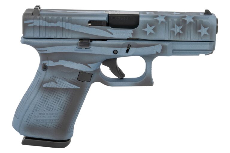 Glock G23 Gen5 Compact 40 S&W Pistol with Blue Titanium Flag Cerakote Finish