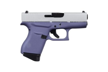 Glock 43 9mm Pistol with Orchid Frame and Satin Aluminum Slide