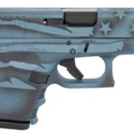 Glock 27 Gen 3 40 S&W Compact Pistol with Blue Titanium Flag Cerakote Finish