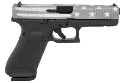 Glock G17 Gen5 9mm Pistol with Gray Battle Worn Flag Cerakote Steel Slide
